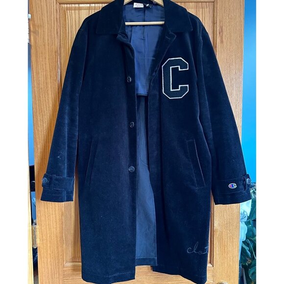 Champion x Clothsurgeon Black Corduroy Logo Embroidered Coat - Men's Medium - Picture 3 of 11